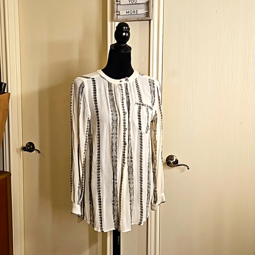 Free People Button Up Blouse - Picture 1 of 13